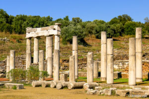 Columns of Gymnasion and Bathro tou Thisea - Ancient Messene