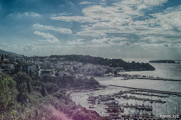 Pylos with Harbour at South of Navarino Bay & Tsichli-Baba Islet