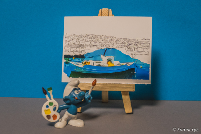 Famous Painter in Koroni at Work